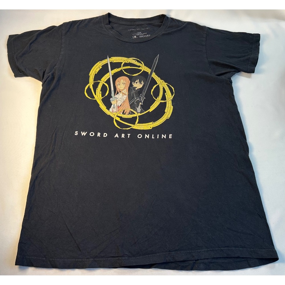 Sword Art Online Graphic Tee Anime Manga Black‎ T-Shirt Large